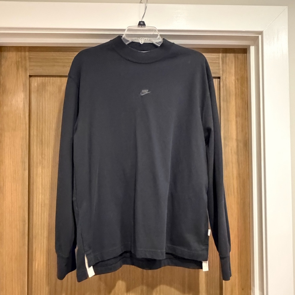 Nike Black Long Sleeve Shirt Zipper Pocket